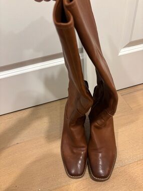 Naturalizer Tall Brown Leather Heeled Boots
